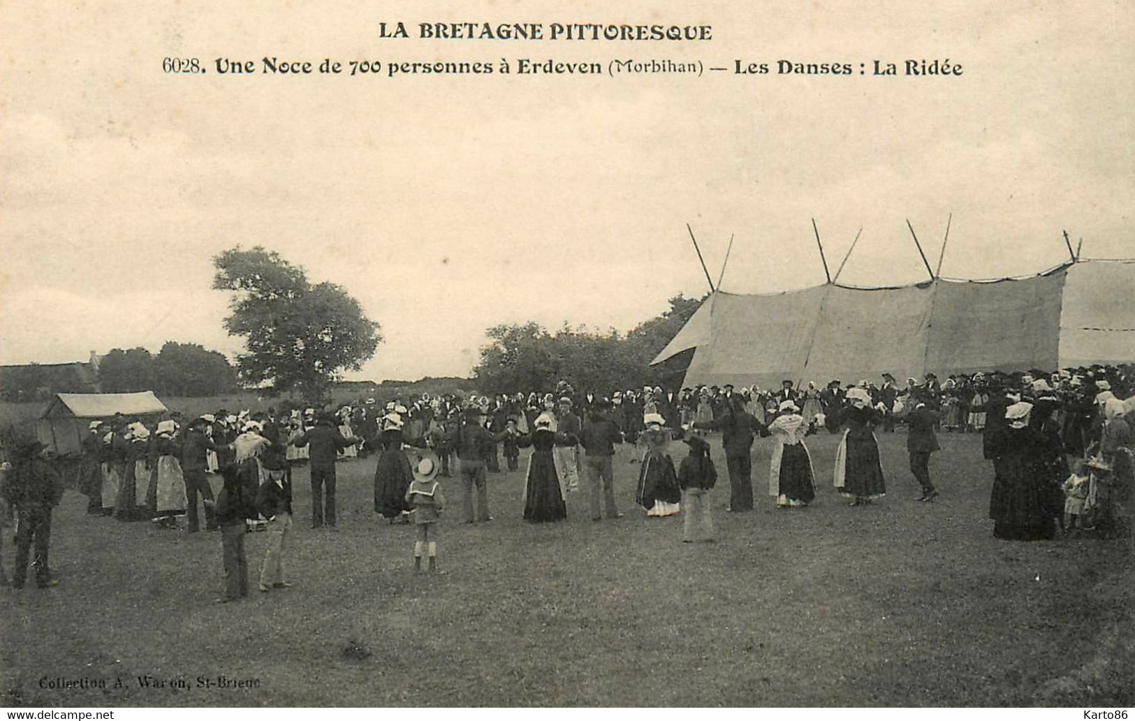 Erdeven * Une Noce De 700 Personnes , Les Danses , La Ridée * Danse Danseurs Dancers Dancing * Coiffe Coiffes - Erdeven