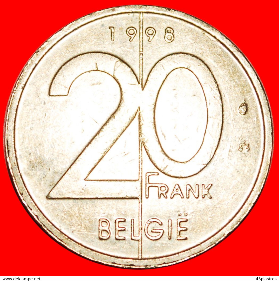 • DUTCH LEGEND (1994-2001): BELGIUM ★ 20 FRANCS 1998 NOT MEDAL ALIGNMENT! LOW START★ NO RESERVE! - Sin Clasificación
