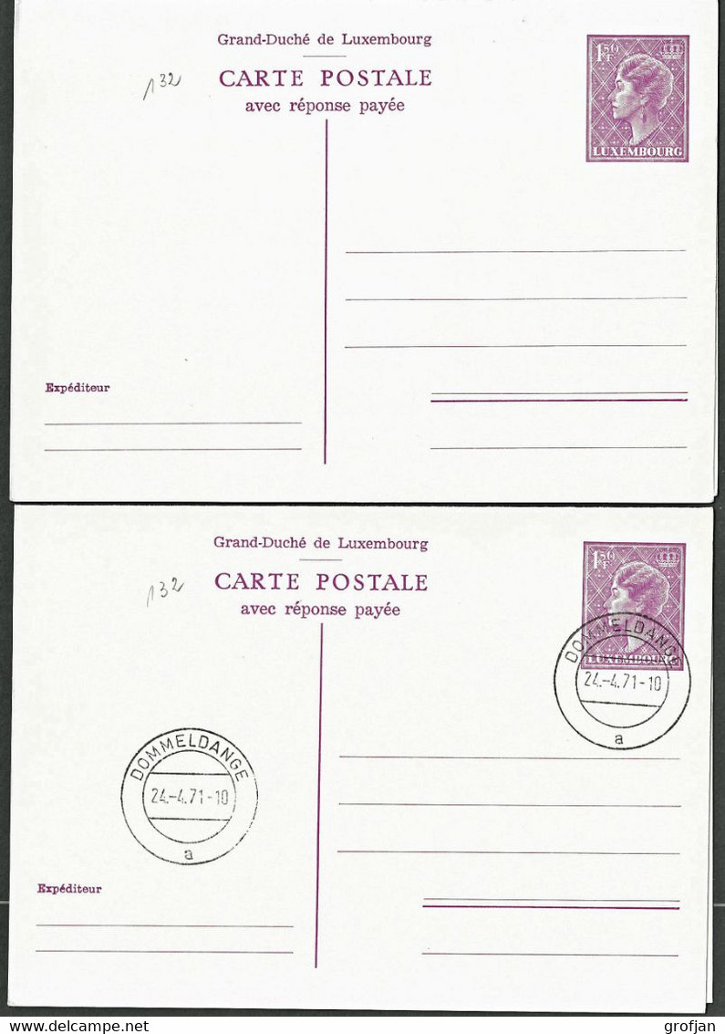 Carte Correspondance - Korrespondenzkarte - Entier Postal - Stationery - No. 132 Carte-double Neuf + Obl. - Servizio