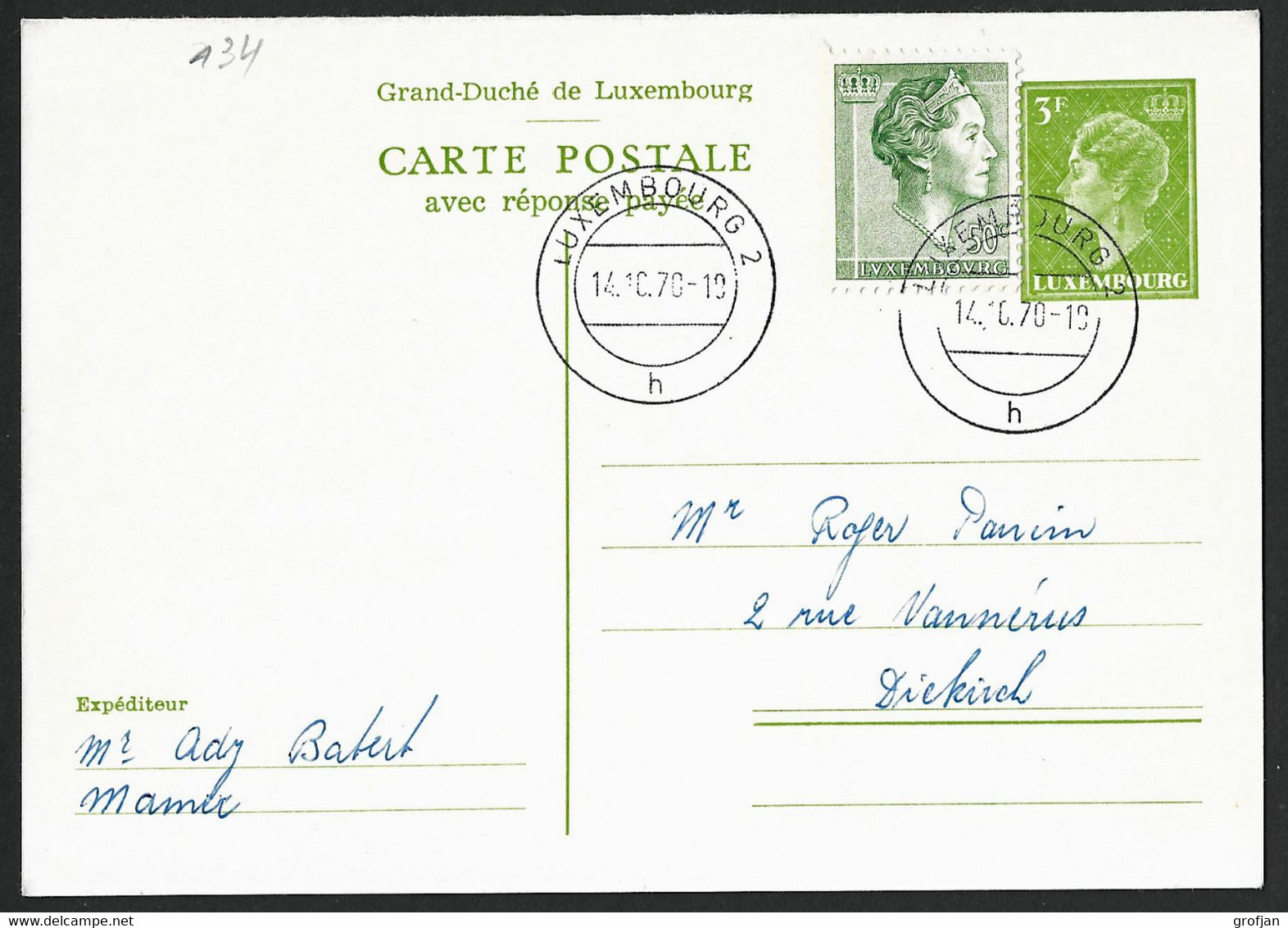 Carte Correspondance - Korrespondenzkarte - Entier Postal - Stationery - No. 134 Carte-double Obl. - Servizio