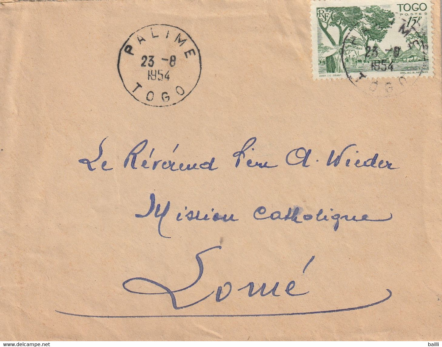 Togo Lettre Palime 1954 - Other & Unclassified