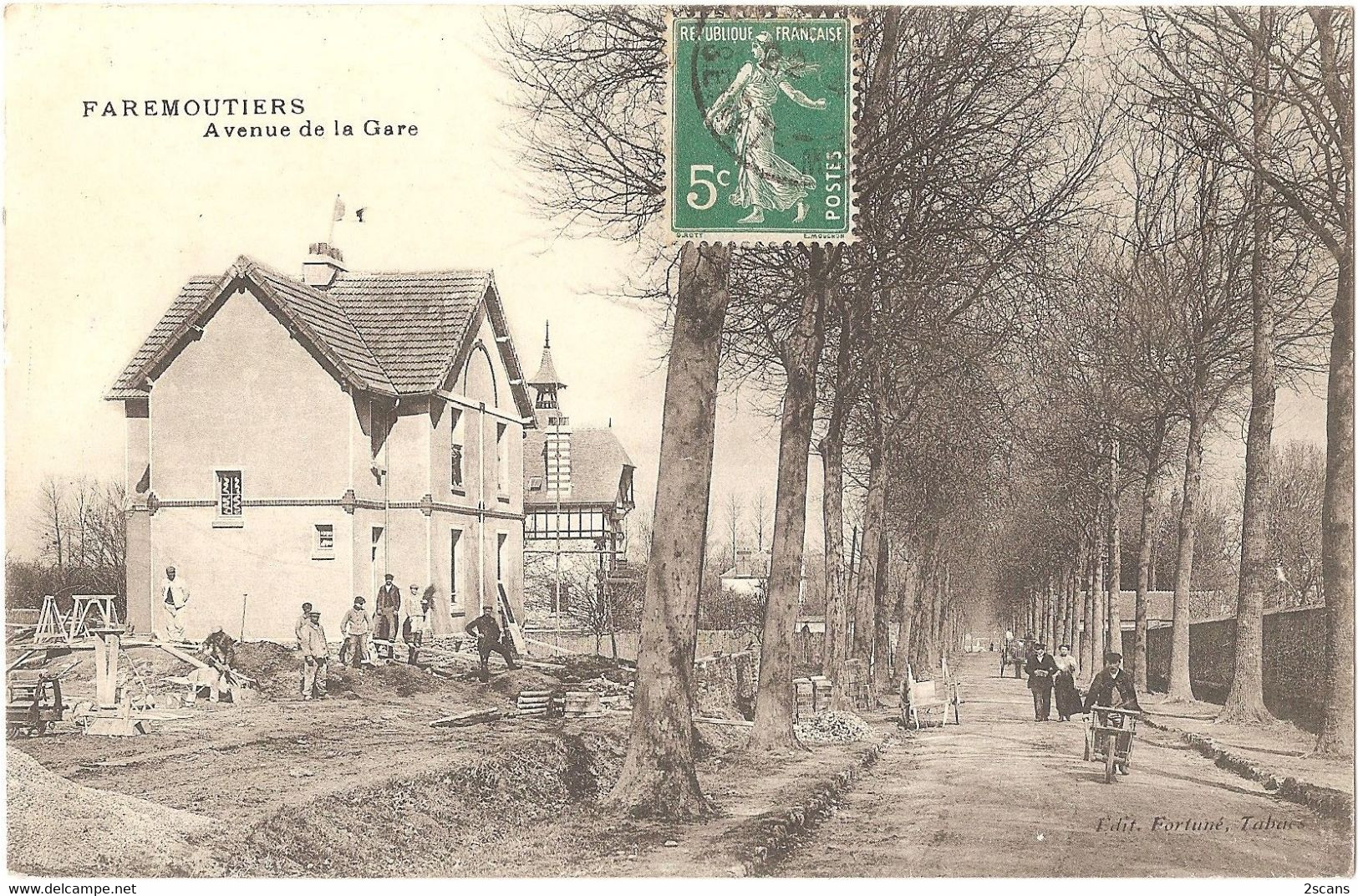 Dépt 77 - FAREMOUTIERS - Avenue De La Gare - (Édit. Fortuné, Tabacs) - Faremoutiers