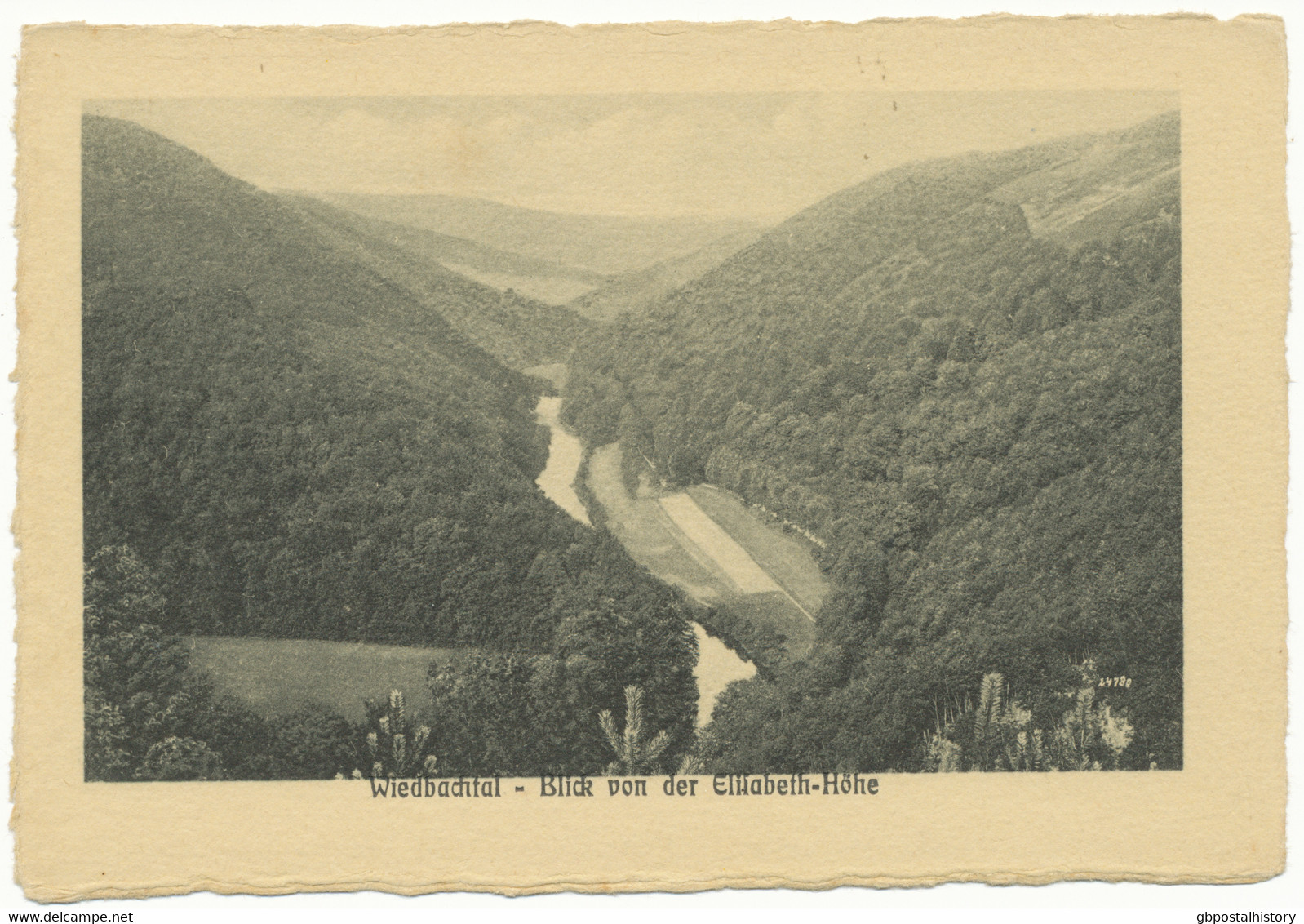 NEUWIED Am Rhein, Ca. 1910, Ungebr. Kupferstich-AK Wiedbachtal - Blick Von Der Elisabeth-Höhe, Selten, Postkartenverlag - Neuwied