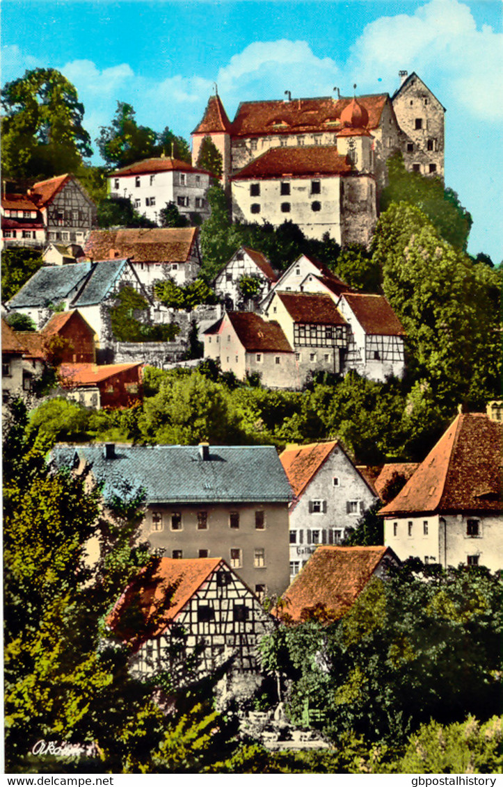 EGLOFFSTEIN, Ca. 1960, Ungebr. Farbige AK Dorf Mit Burg, Echte Kohlbauer Photographie, TOP-Erhaltung (Erhaltung 5 Von 5 - Forchheim