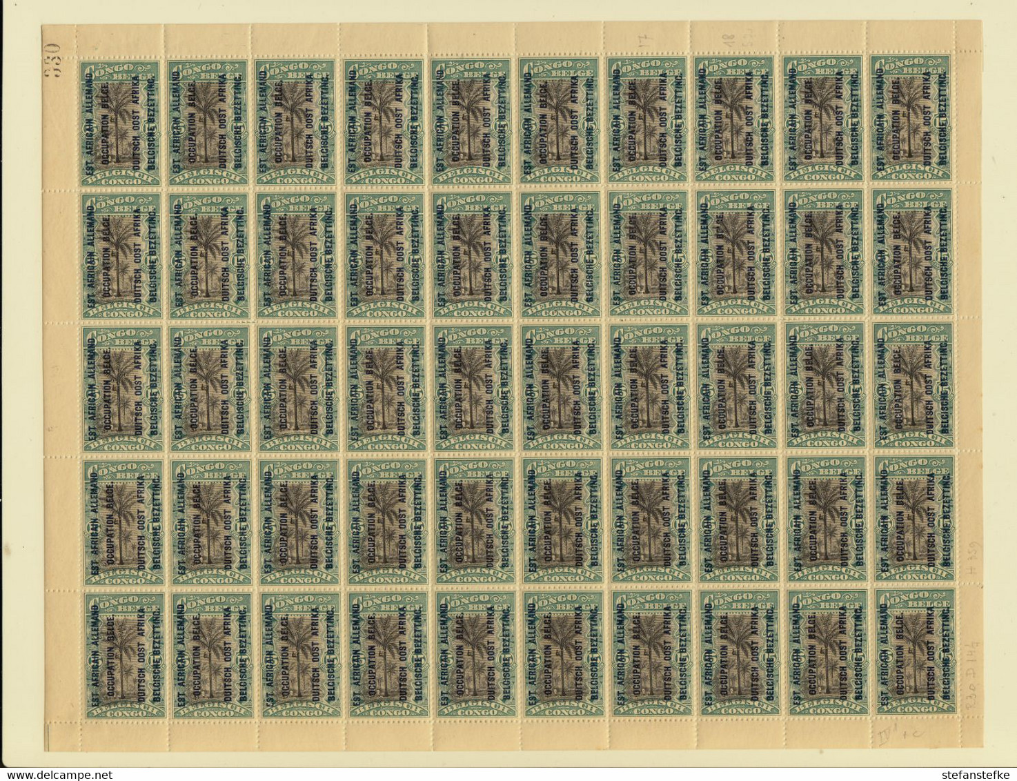 Ruanda - Urundi Ocb Nr :  30 Type B T14  ** MNH  (zie  Scan) IV2C1 Surcharge L2 - Feuilles Complètes