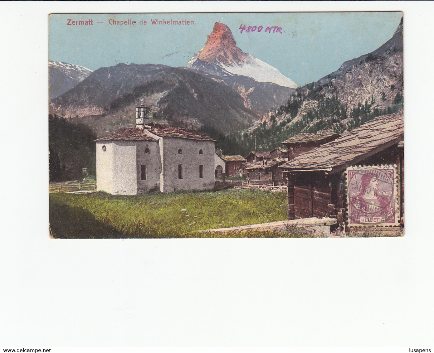 OF [ 10435 ] - SWITZERLAND - SWISS - ZERMATT CHAPELLE DE WINKELMATTEN - Matten Bei Interlaken