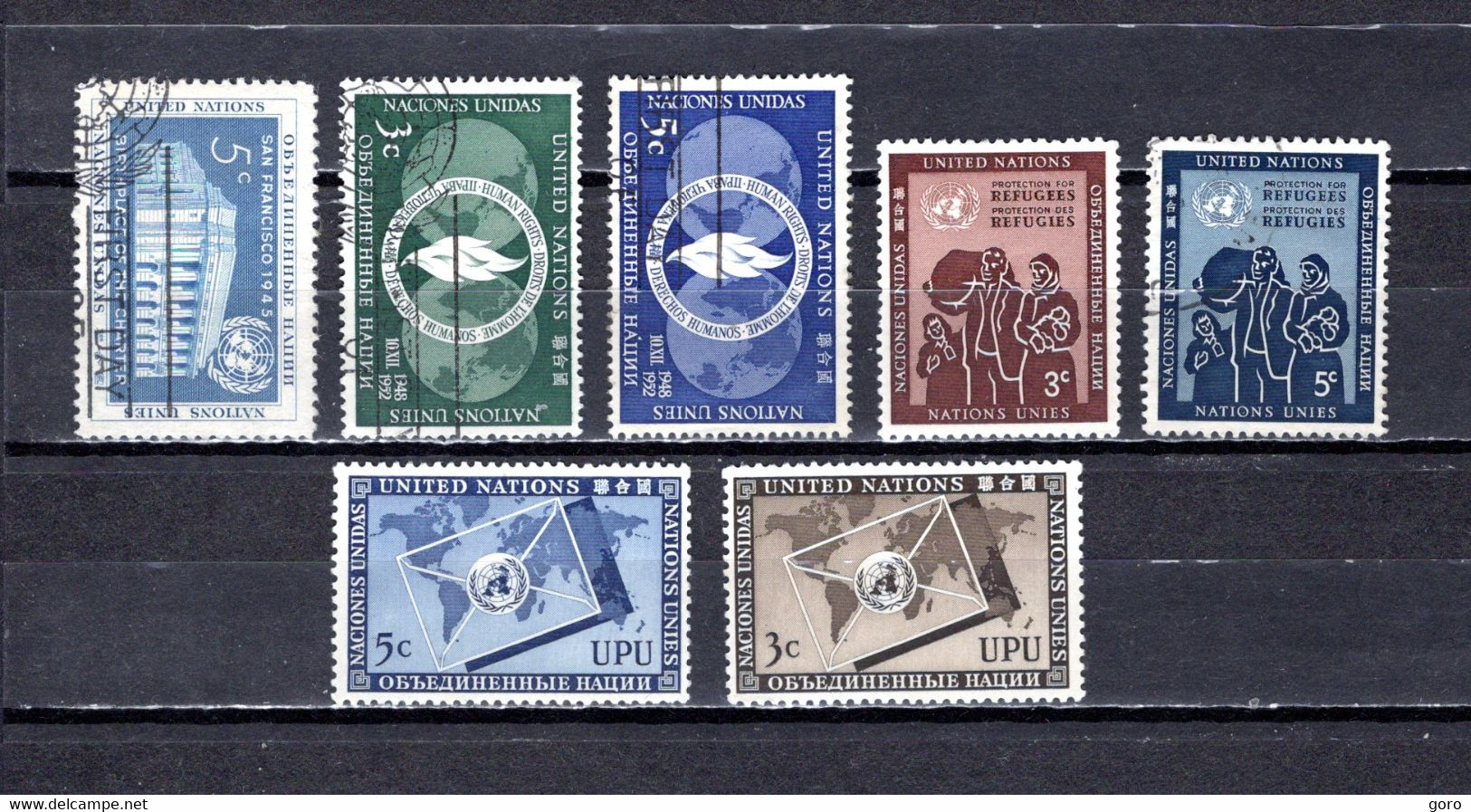 Naciones Unidas .- New York    1952-53  .-   12-13/14-15/16-17/18 - Used Stamps