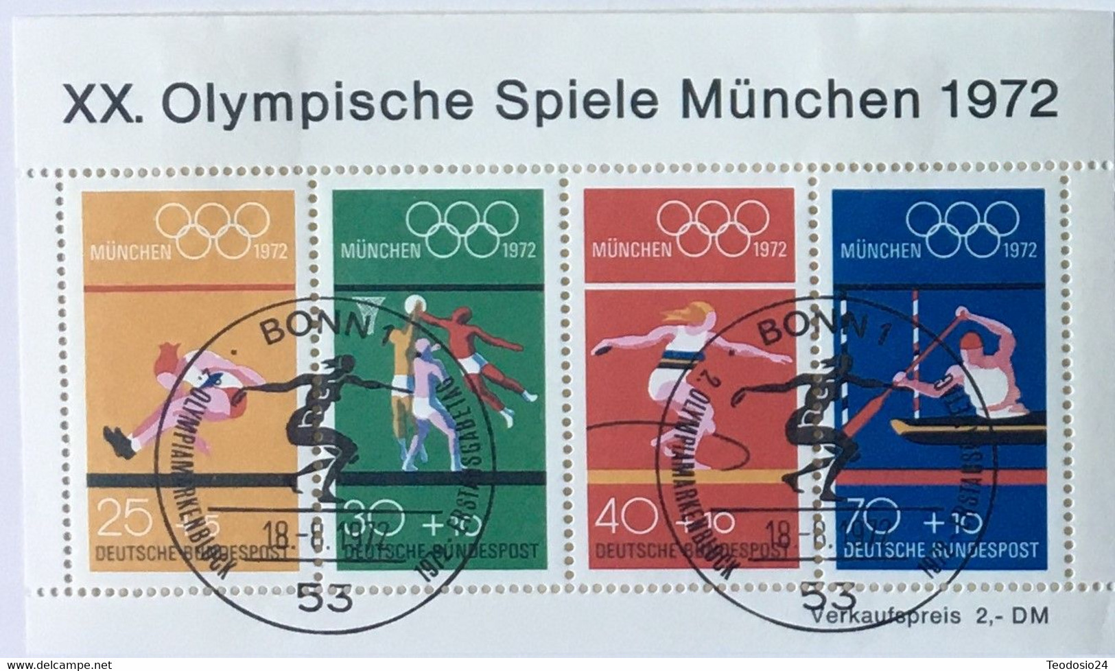 Germany Scott.#B490 Olympische Spiele Munchen 1972 - Used Stamps