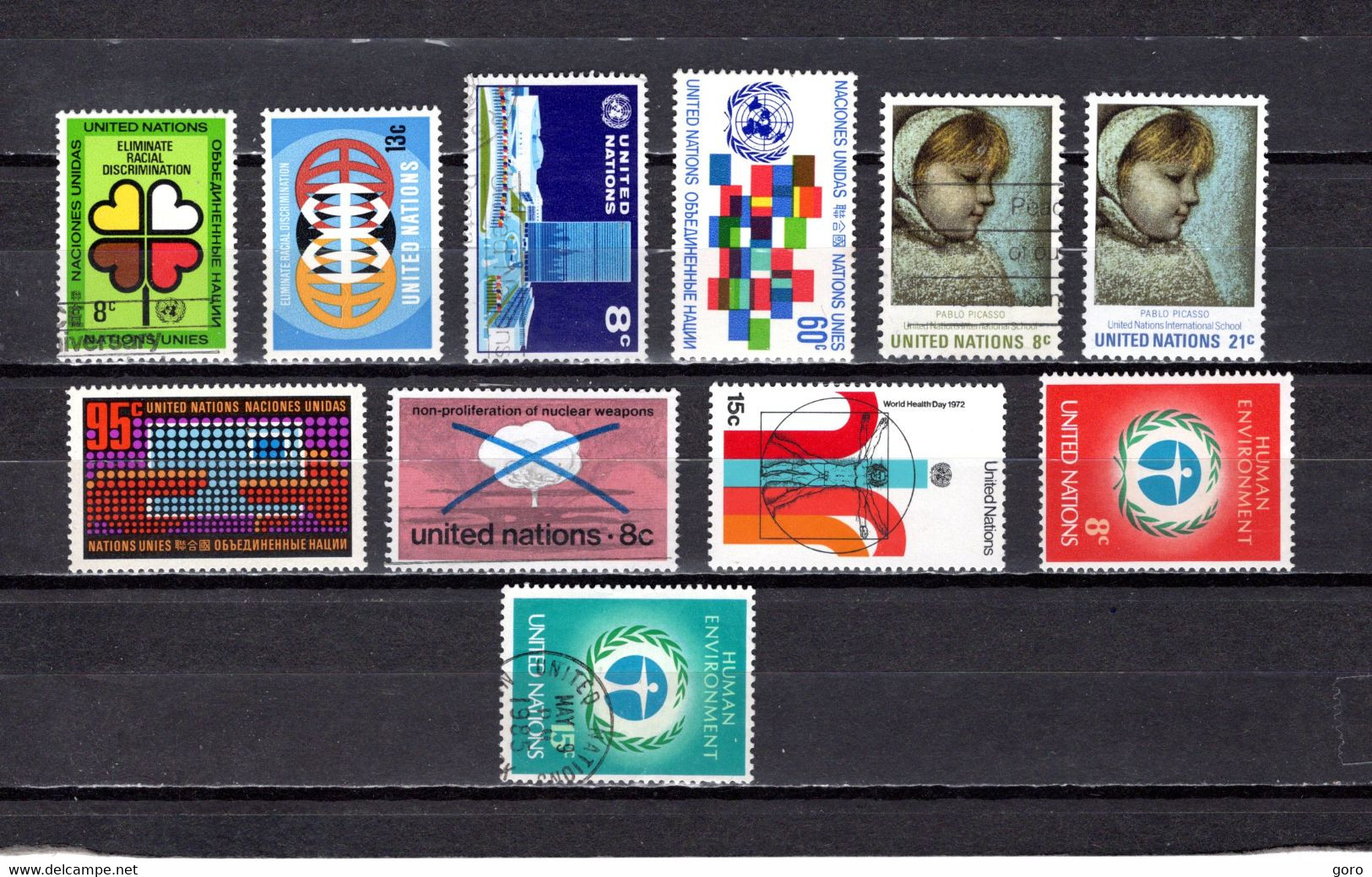 Naciones Unidas .- New York    1971-72  .-   213/214-215/216-217/218-219-220-221-222/223 - Used Stamps