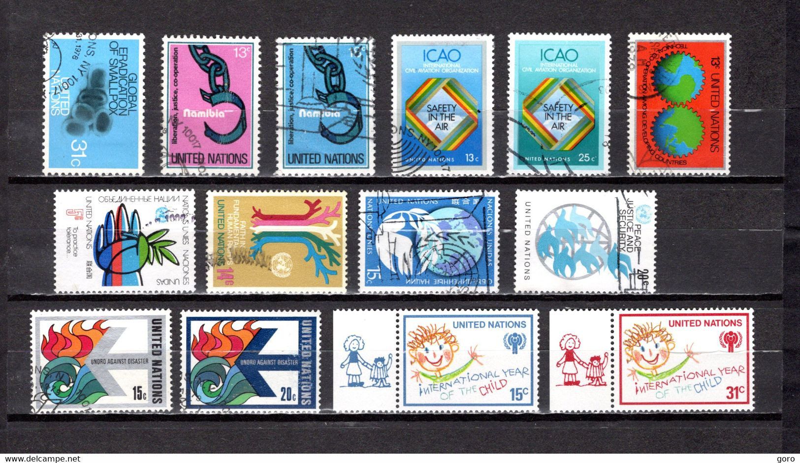 Naciones Unidas .- New York    1978-79  .-   287-288/289-290/291-294-296/299-300/301-302/303 - Used Stamps
