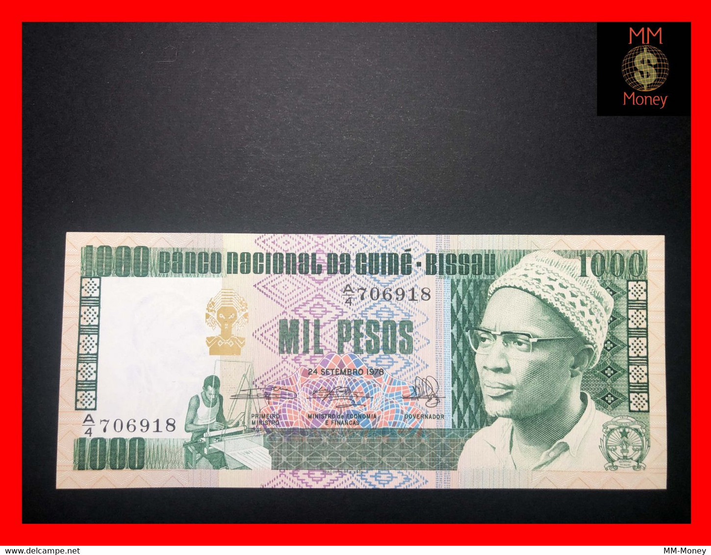 GUINEA BISSAU 1.000  1000 Pesos 24.9.1978  P. 8   UNC - Guinee-Bissau