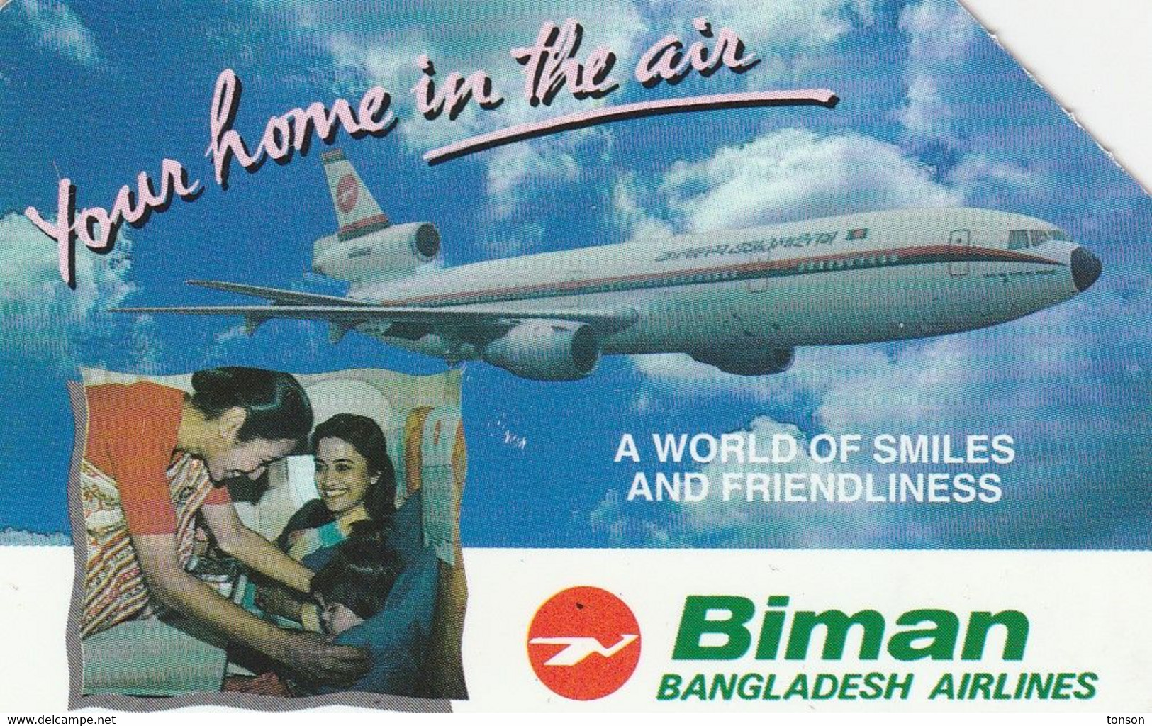 Bangladesh, BD-TSS-URM-0007, 200 Units, Biman Bangladesh Airlines, 2 Scans. - Bangladesch