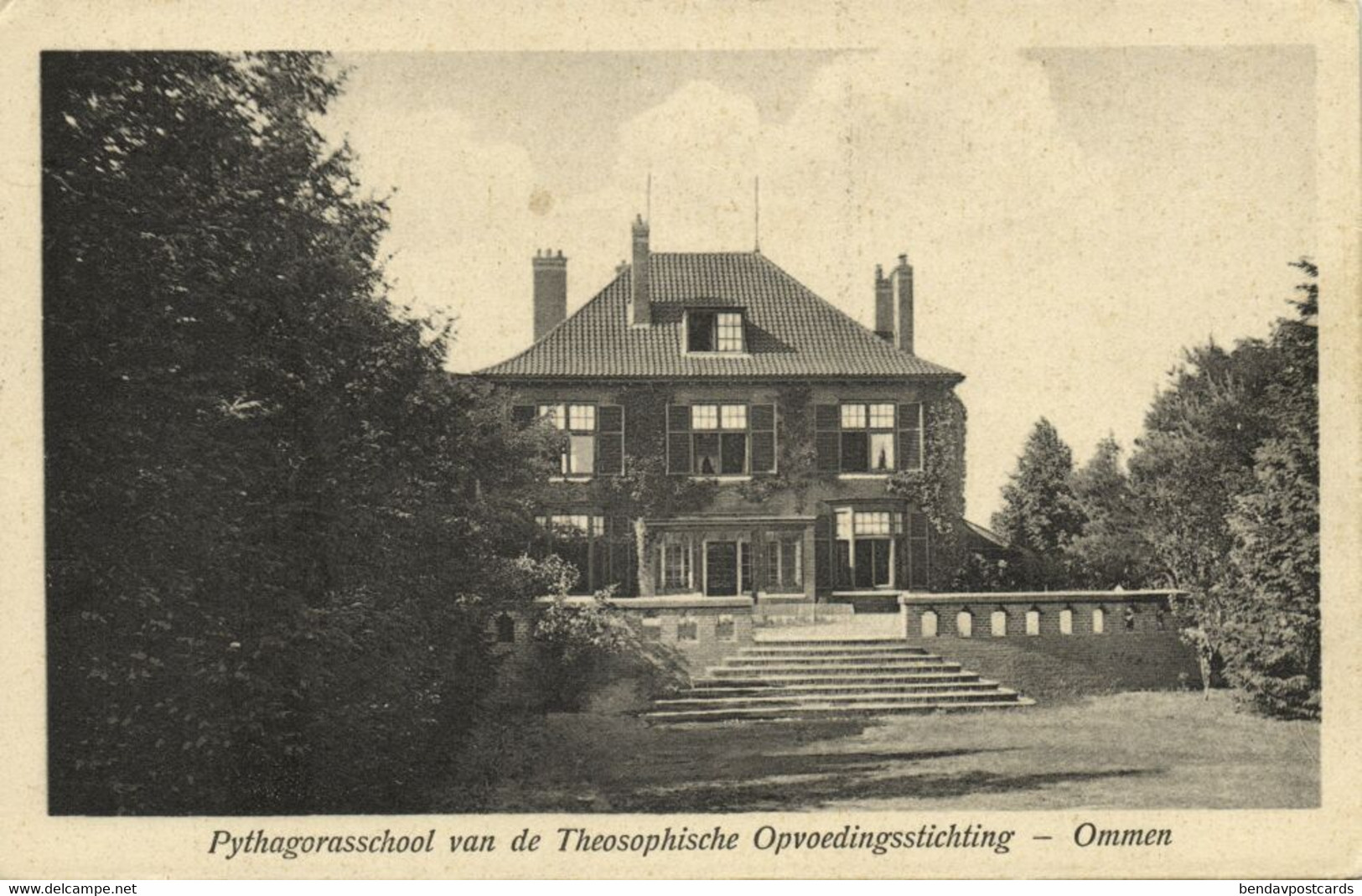 Nederland, OMMEN, Pythagorasschool Theosophische Opvoedingsstichting (1920s) Ansichtkaart - Ommen