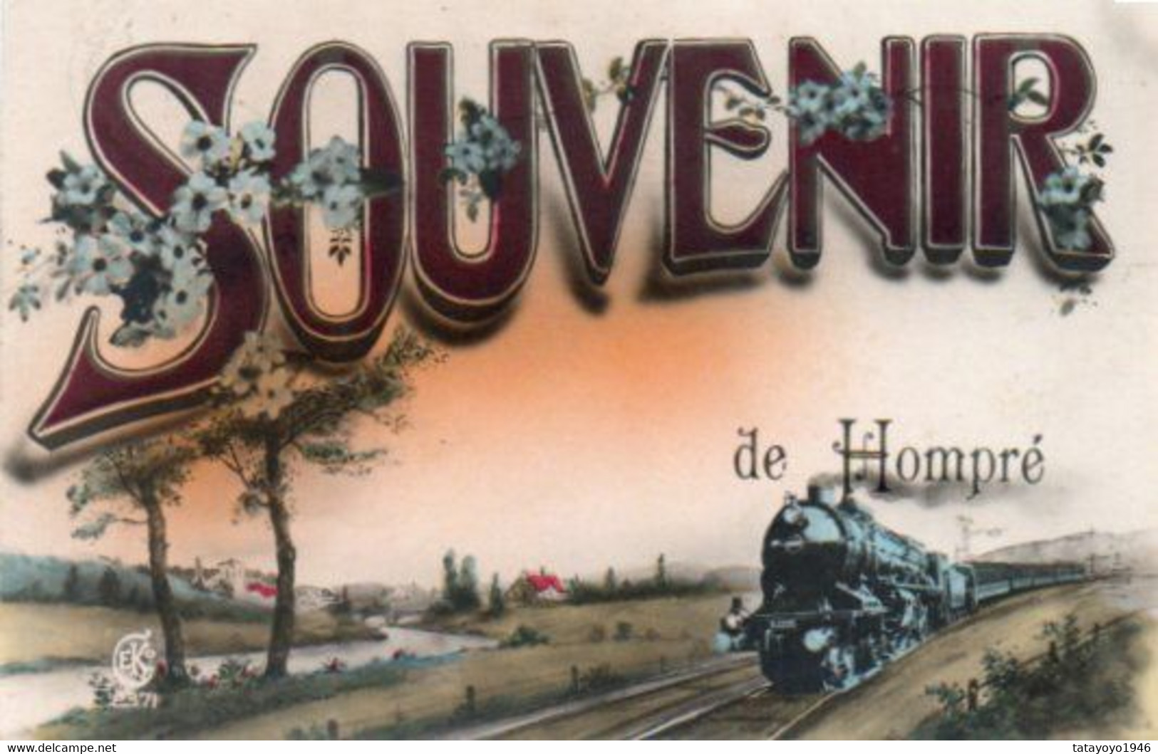 Souvenir De  Hompré Circulé En 19???? - Vaux-sur-Sûre