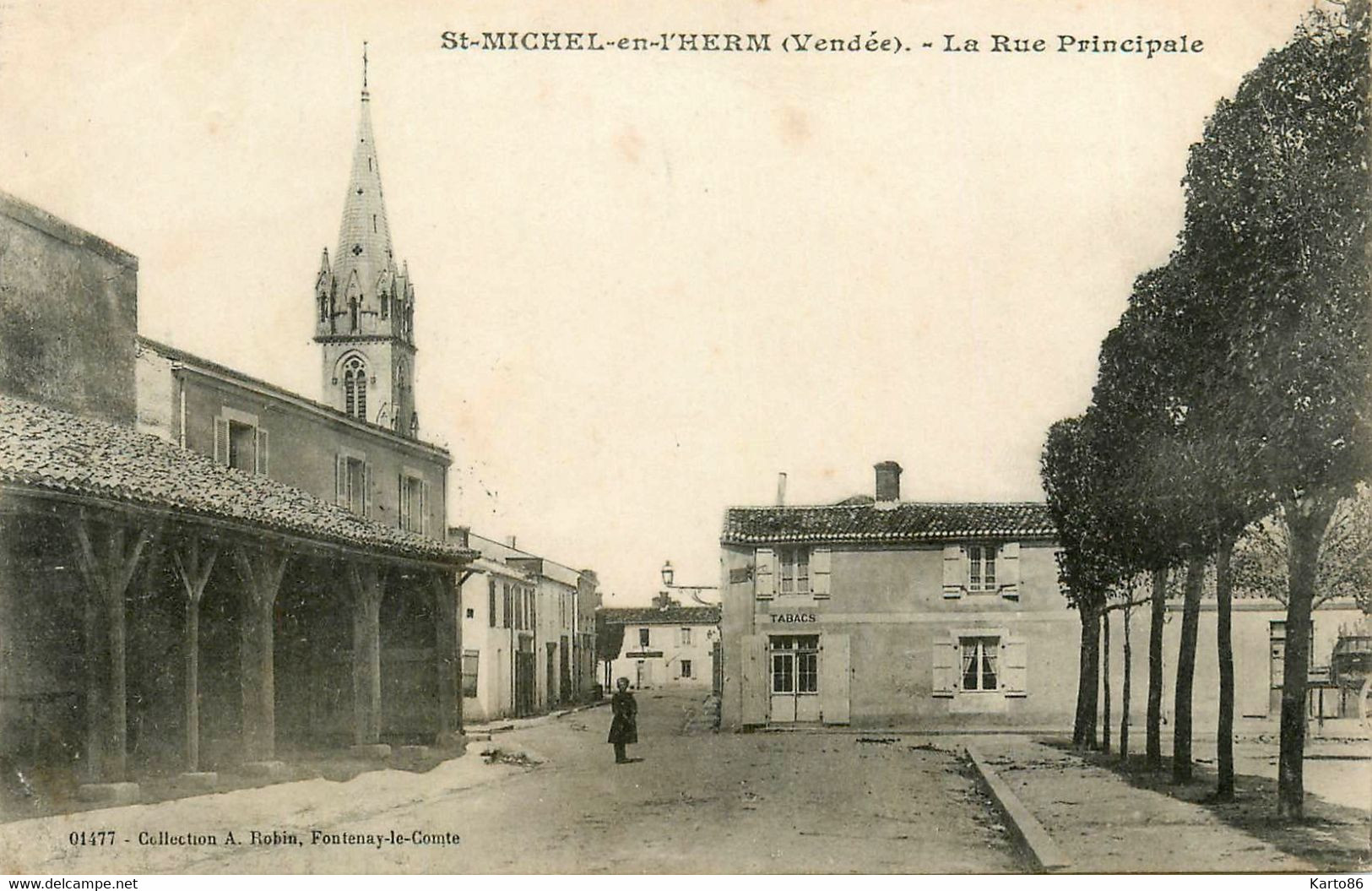 St Michel En L'herm * La Rue Principale * La Tabac Tabacs * 1905 - Saint Michel En L'Herm