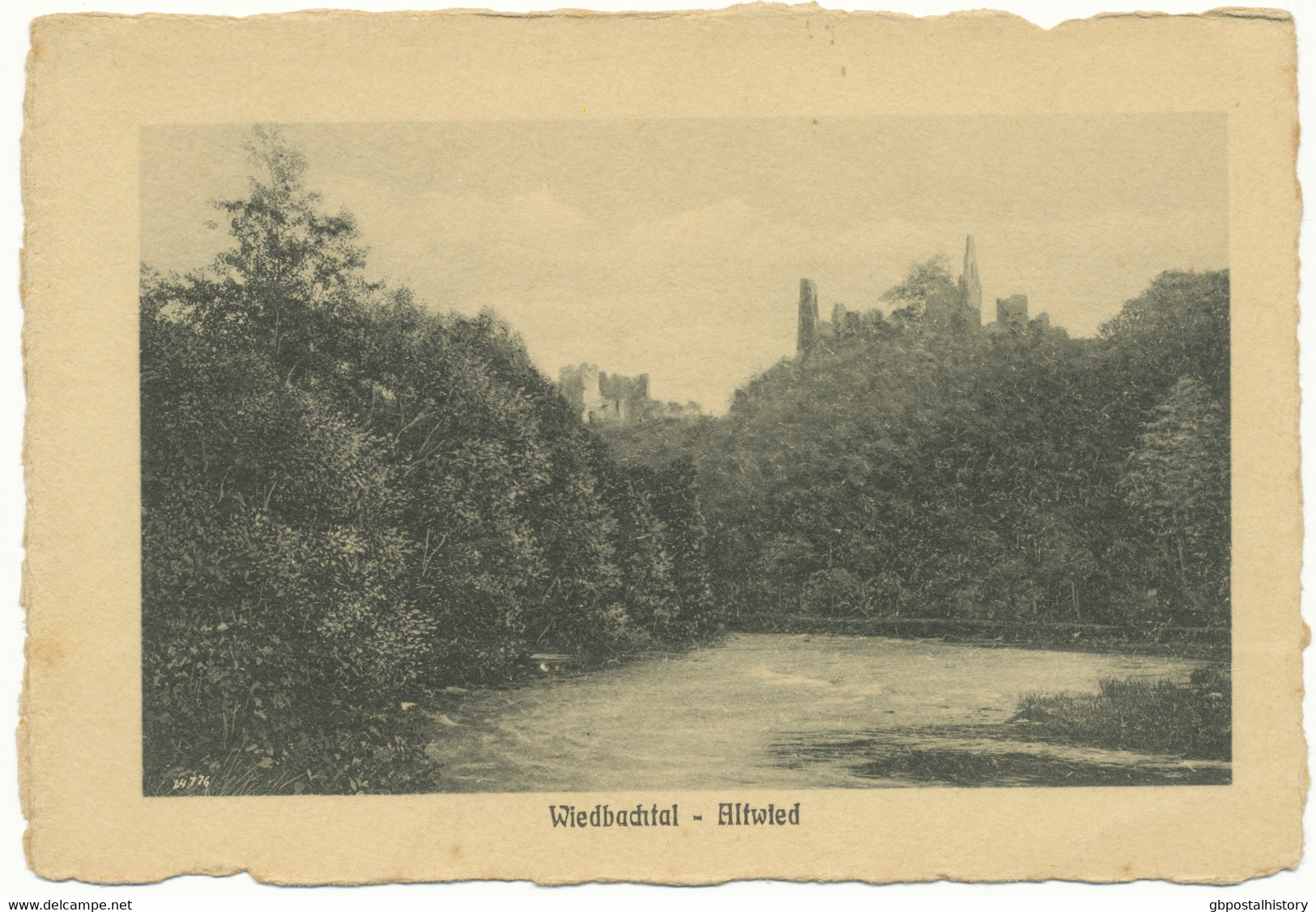 NEUWIED Am Rhein, Ca. 1910, Ungebr. Kupferstich-AK Wiedbachtal -Altwied, Selten, Postkartenverlag Ernst Gronemeyer, Sehr - Neuwied