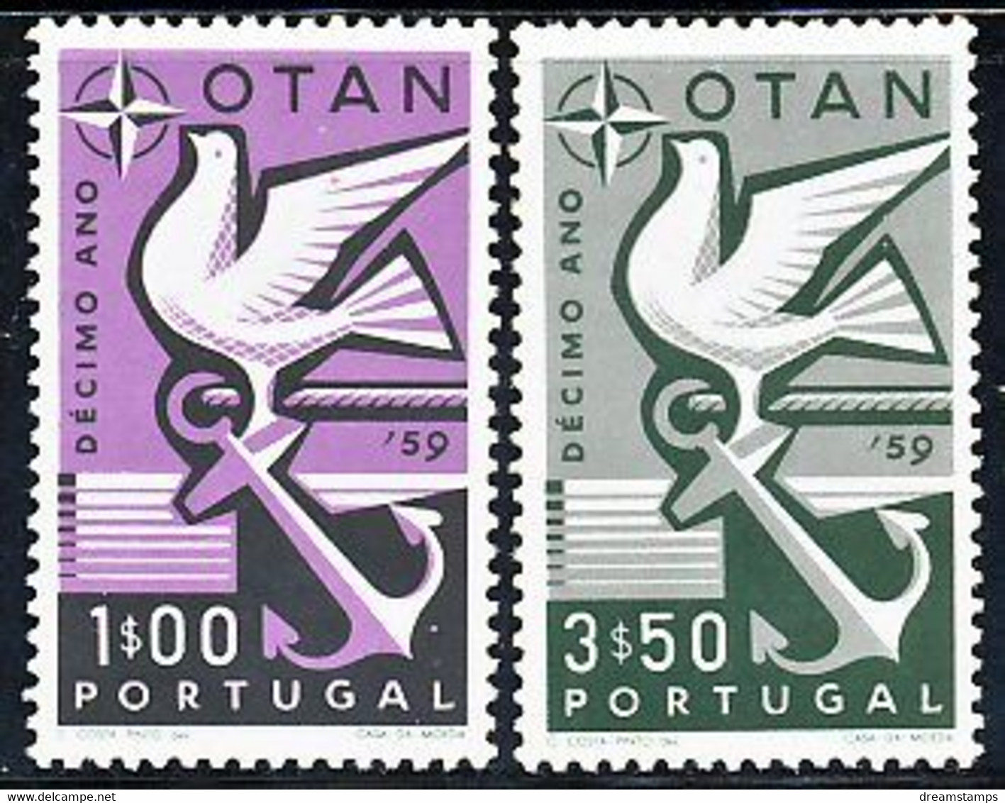 !										■■■■■ds■■ Portugal 1960 AF#849-850 ** NATO Complete Set (SALE) - Autres & Non Classés