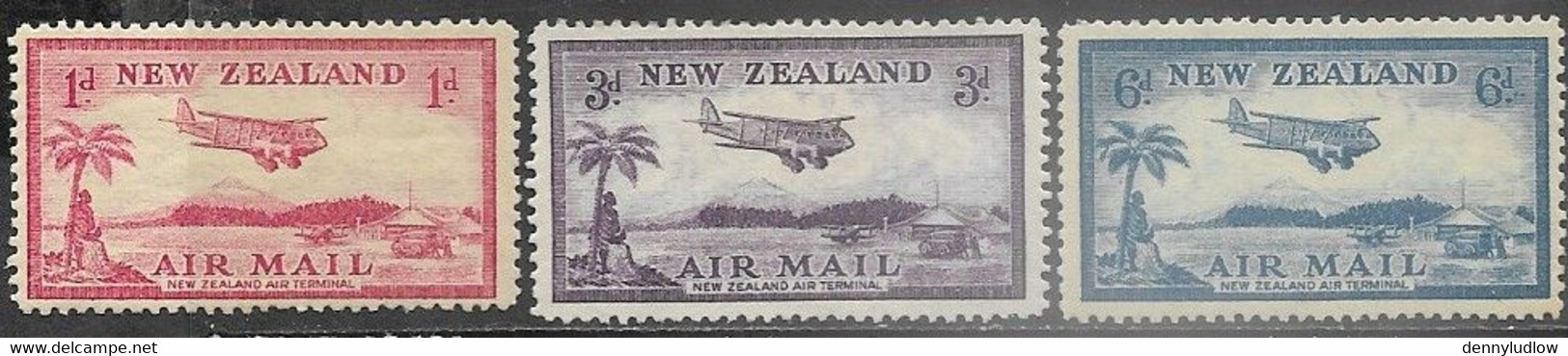 NZ  1935   Sc#C6-8  Airmail Set   MH   2016 Scott Value $18.35 - Airmail