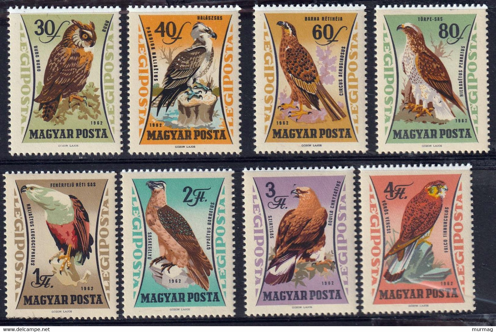 HONGRIE - Faune, Oiseaux - Y&T PA 250-257 - MNH - 1962 - Autres & Non Classés