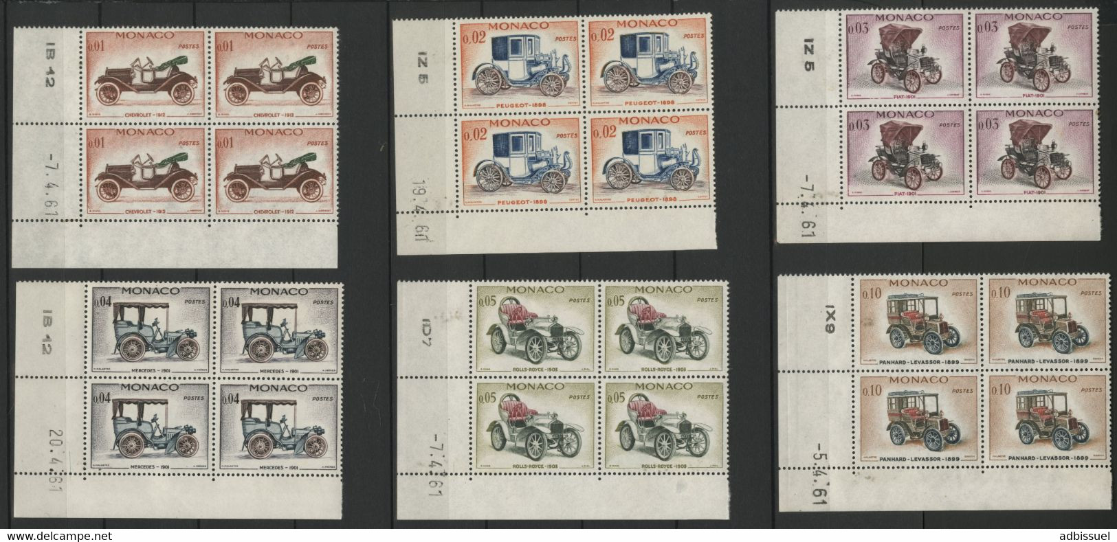MONACO N° 557 à 570 14 COINS DATES Série Complète Neuve Cote 104 € (voir Description) - Unused Stamps
