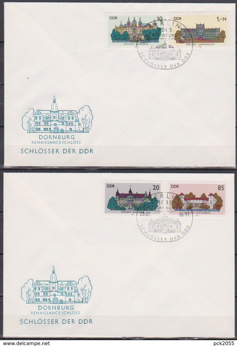 DDR FDC1986 Nr.3032 - 3035 Schlösser (d 2757 ) Günstige Versandkosten - 1981-1990