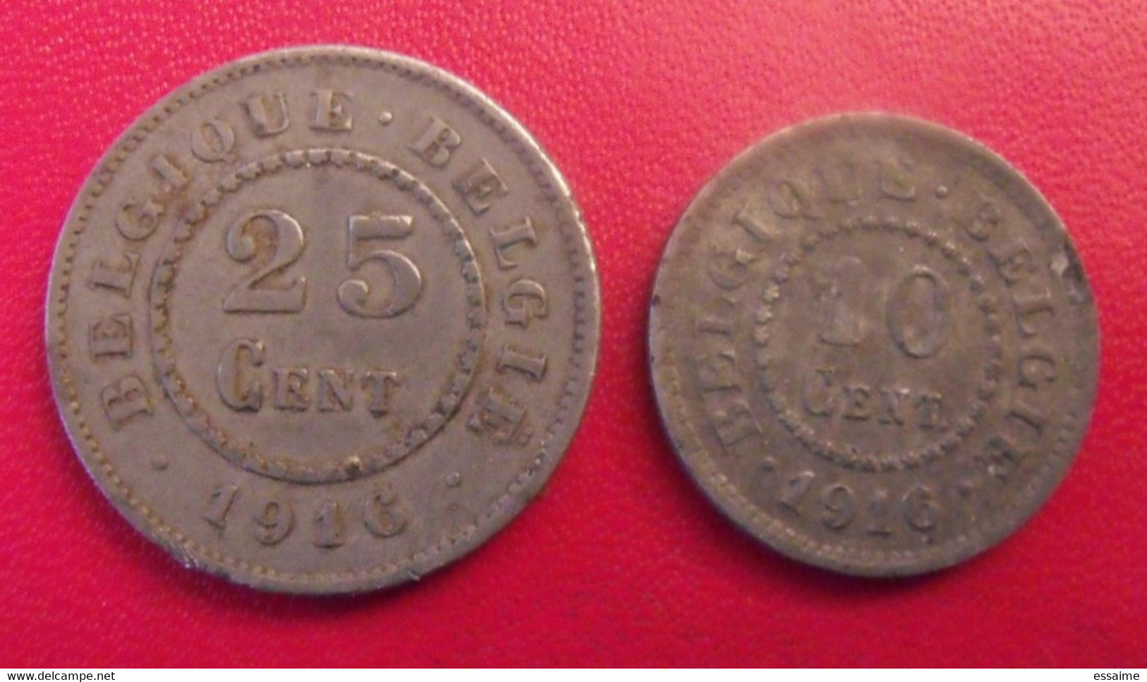 Belgique Belgie. 10 & 25 Centimes 1916 - 25 Centimes