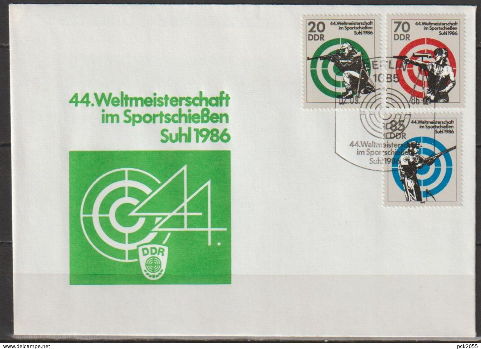 DDR FDC1986 Nr.3045 - 3047 Weltmeisterschaften Im Sportschießen, Suhl  (d6716) Günstige Versandkosten - 1981-1990