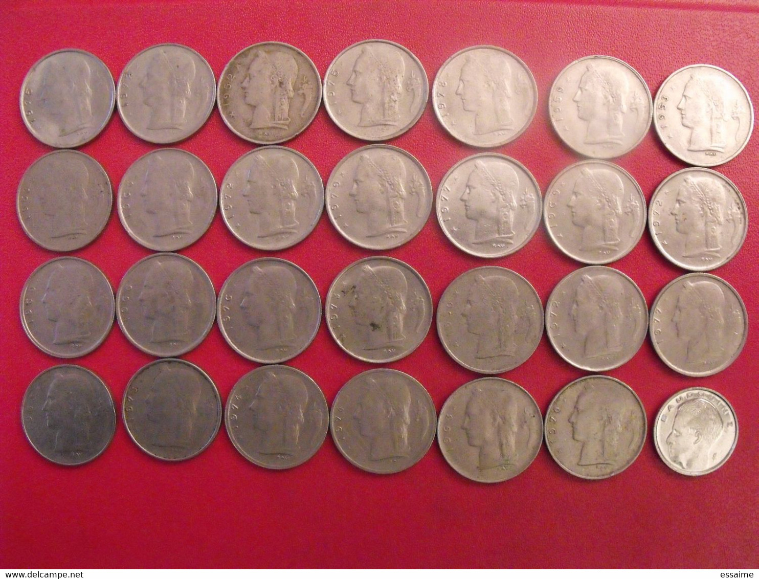 Belgique Belgie. Lot De 28 Pièces : 1 Franc 1951-1990 - 1 Franc