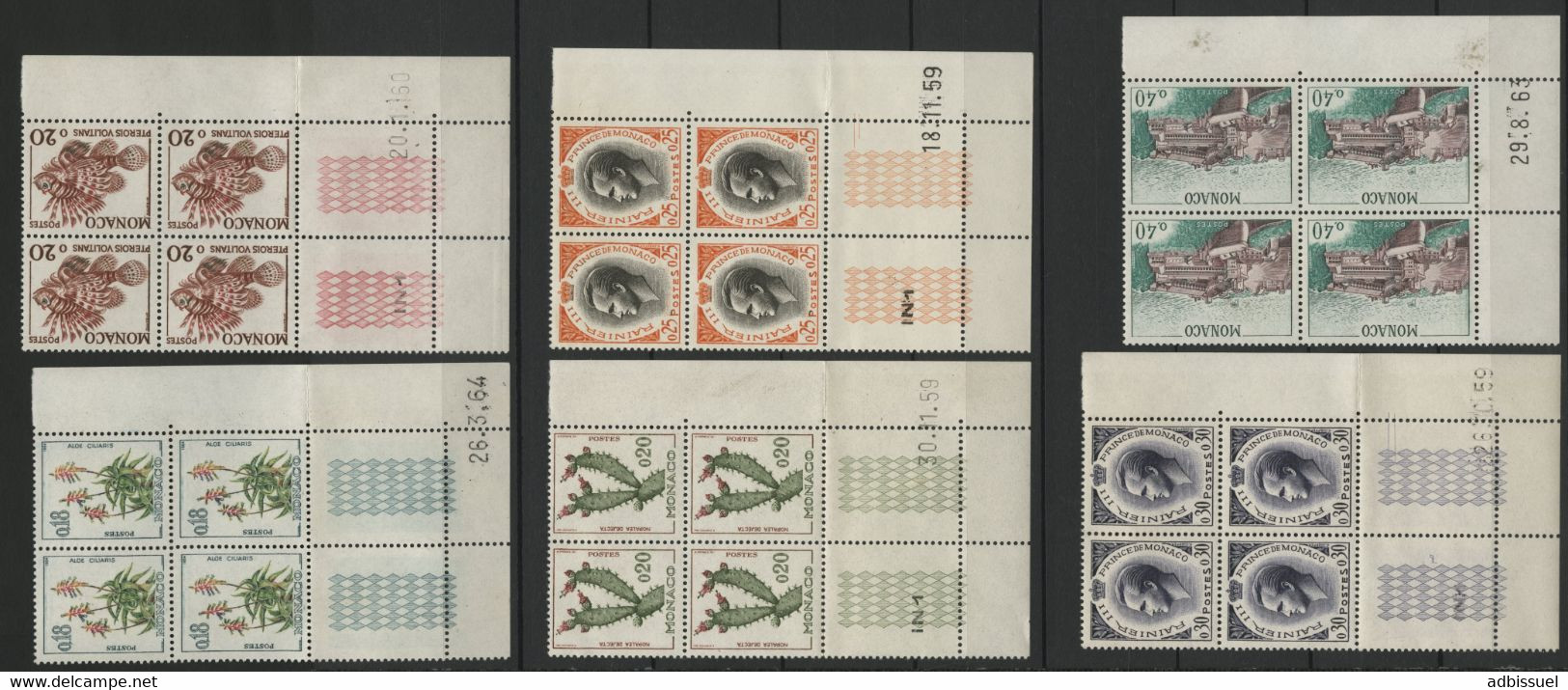 MONACO N° 537A à 550A 23 COINS DATES Série Complète Neuve Cote 262,60 € (voir Description) - Unused Stamps