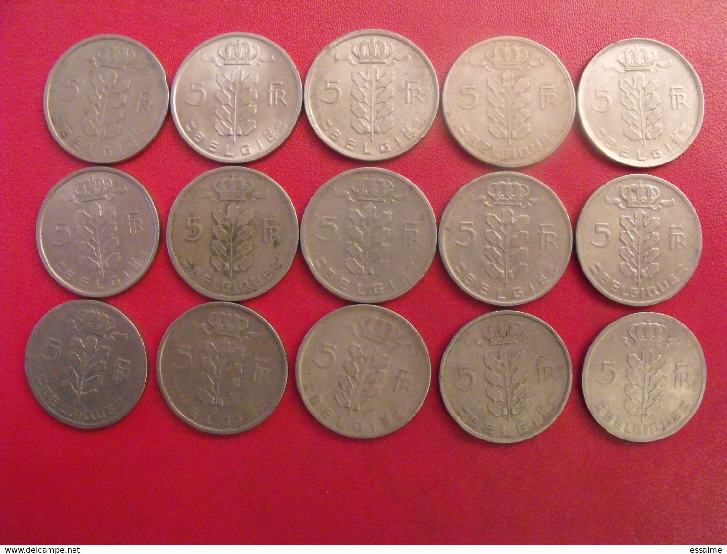 Belgique Belgie. Lot De 15 Pièces : 5 Francs 1951-1993 - 5 Frank