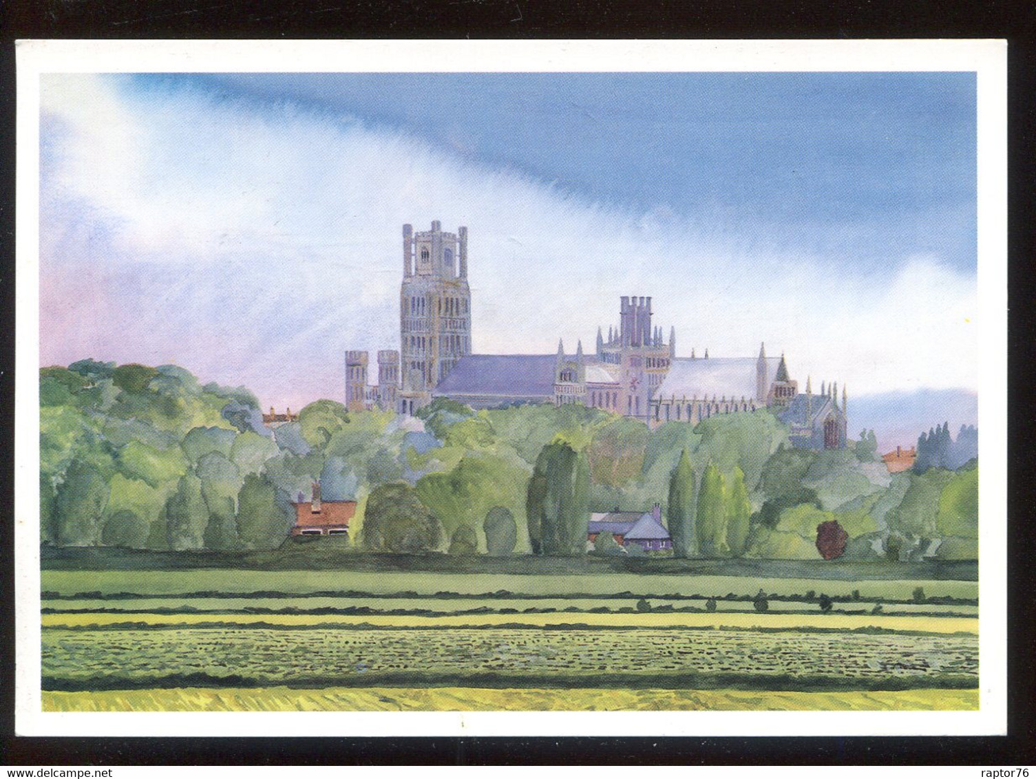 CPM Neuve Royaume Uni ELY Cathedral From Village Of STUNTNEY From A Painting By David Cuppleditch - Ely