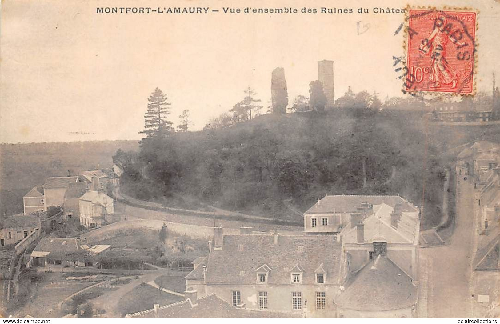 Montfort L'Amaury           78         Vue D'ensemble Des Ruines Du Château           (voir Scan) - Montfort L'Amaury