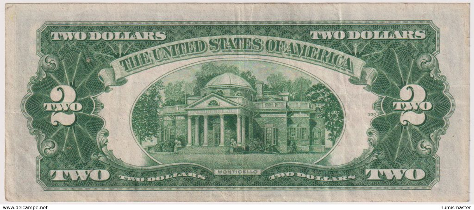 2 DOLLARS , U.S. NOTE SERIES 1928 F , RED SEAL - Billetes De Estados Unidos (1928-1953)