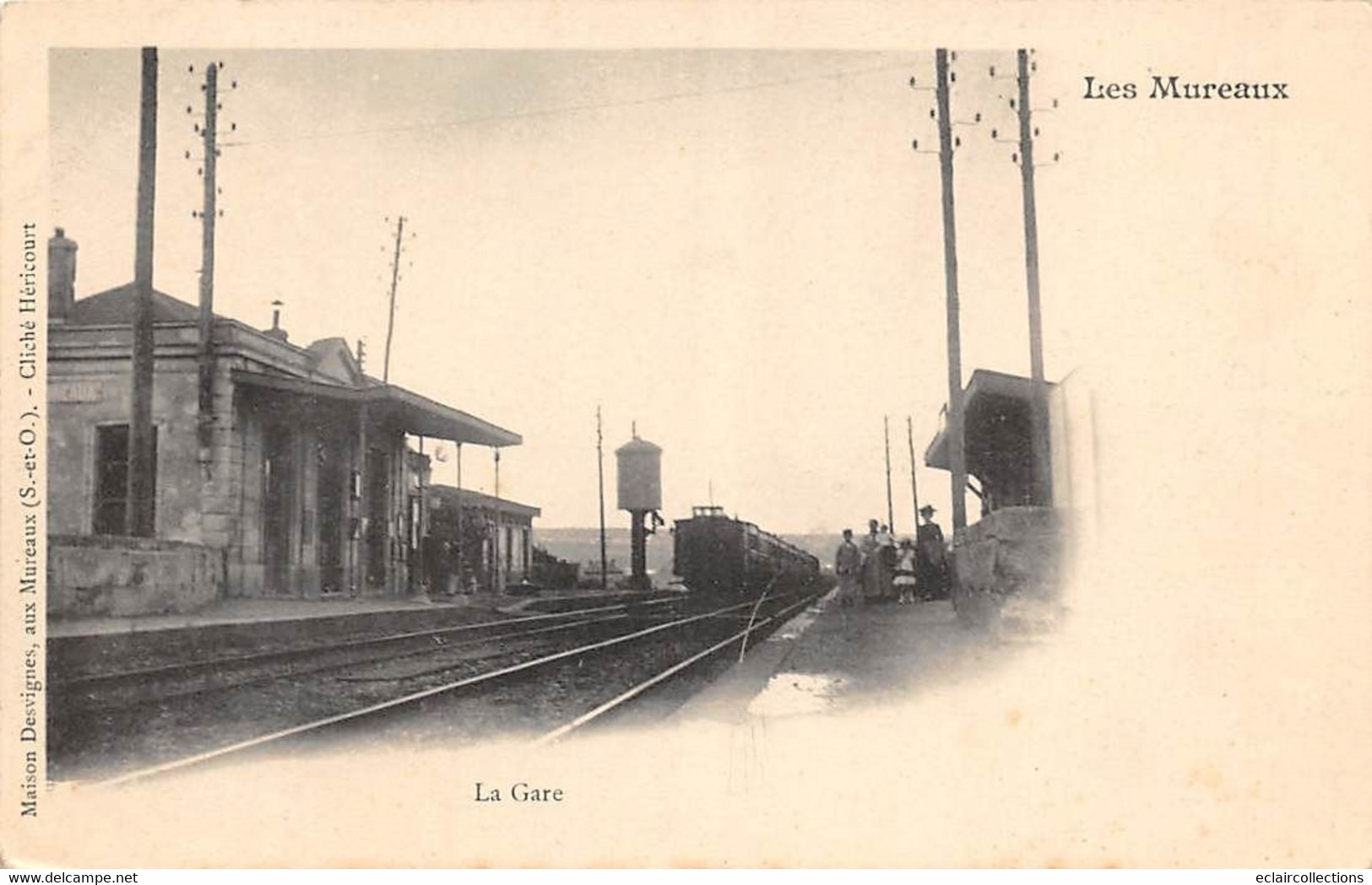 Les Mureaux           78        Intérieur De La Gare.  Train   (voir Scan) - Les Mureaux