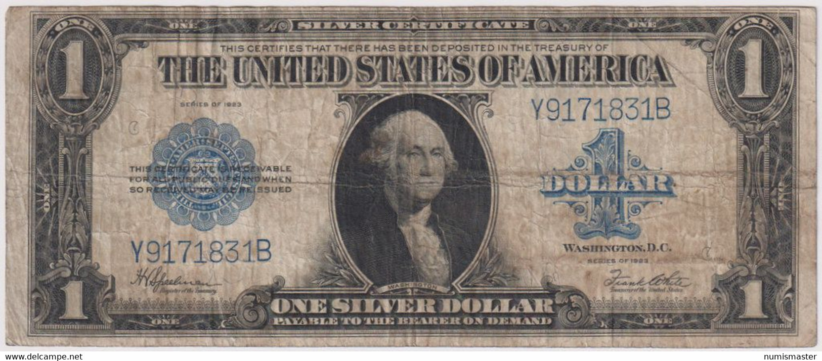 1 DOLLAR , SILVER CERTIFICATE SERIES 1923 - Silver Certificates (1878-1923)