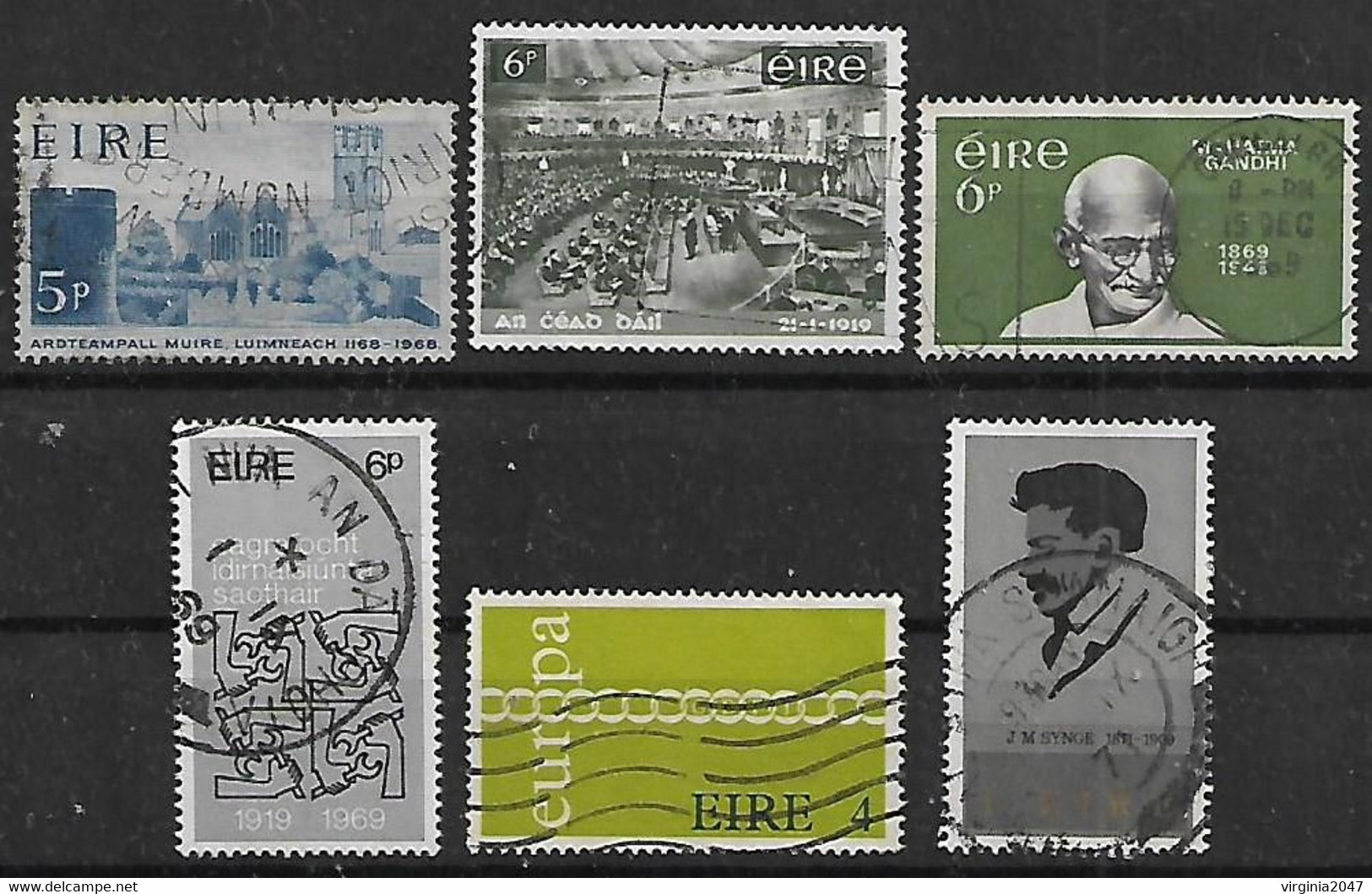 1968-71 Irlanda Personajes-europa-templo De Maria-permiso Diario 6v. - Otros & Sin Clasificación