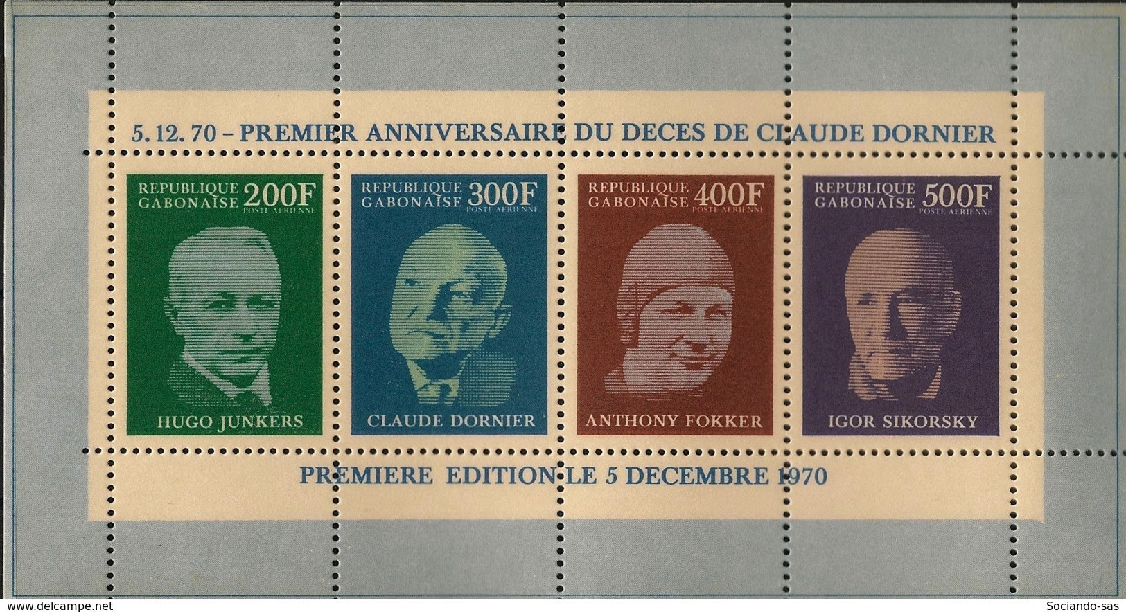 Gabon - 1970 - N°Mi. Bloc 16A - Avions / Airplanes / Dornier - Neuf Luxe ** / MNH / Postfrisch - Gabon (1960-...)