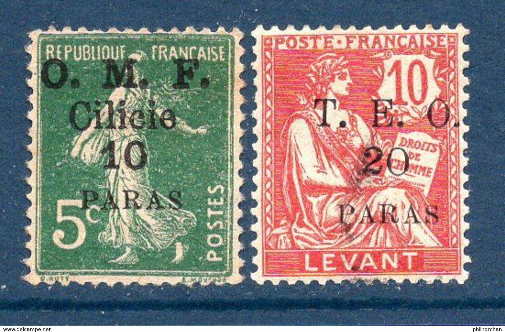 Colonies Françaises Cilicie 1920 N°77,90   0,40 €  (cote 2,10 € 2 Valeurs) - Oblitérés