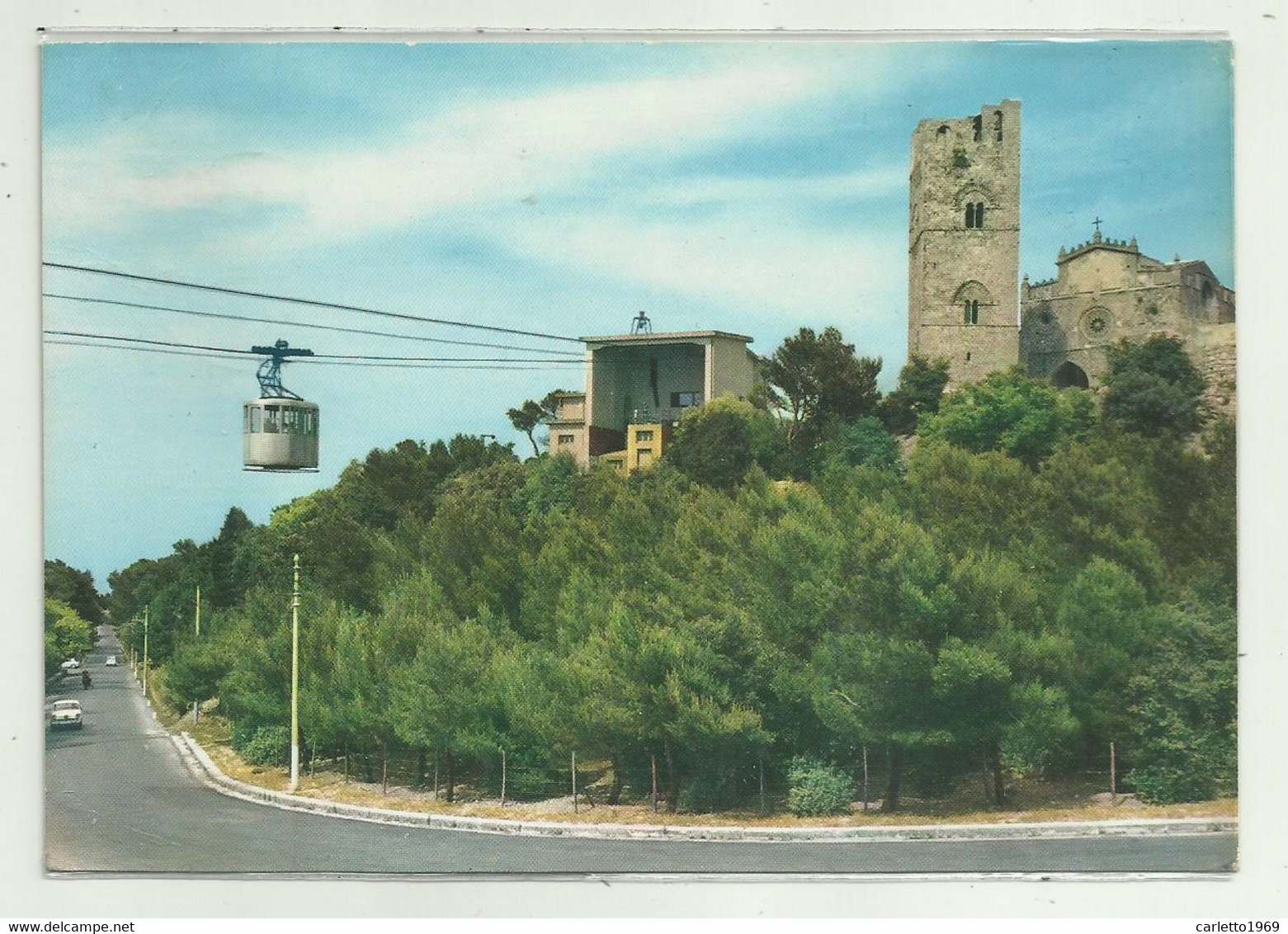 ERICE - STAZIONE D'ARRIVO DELLA FUNIVIA - VIAGGIATA FG - Trapani