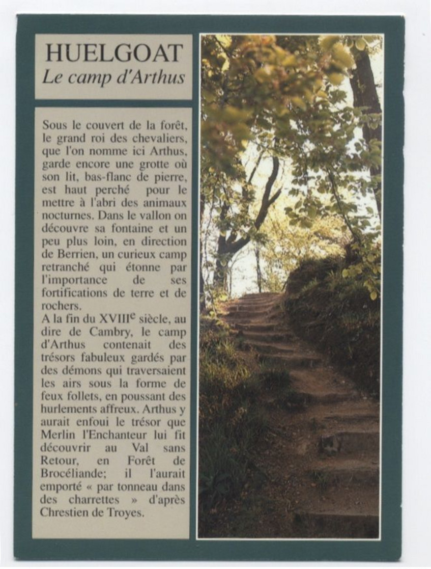 29 HUELGOAT Le Camp D'Arthus .--RECTO /VERSO-- B96 - Huelgoat