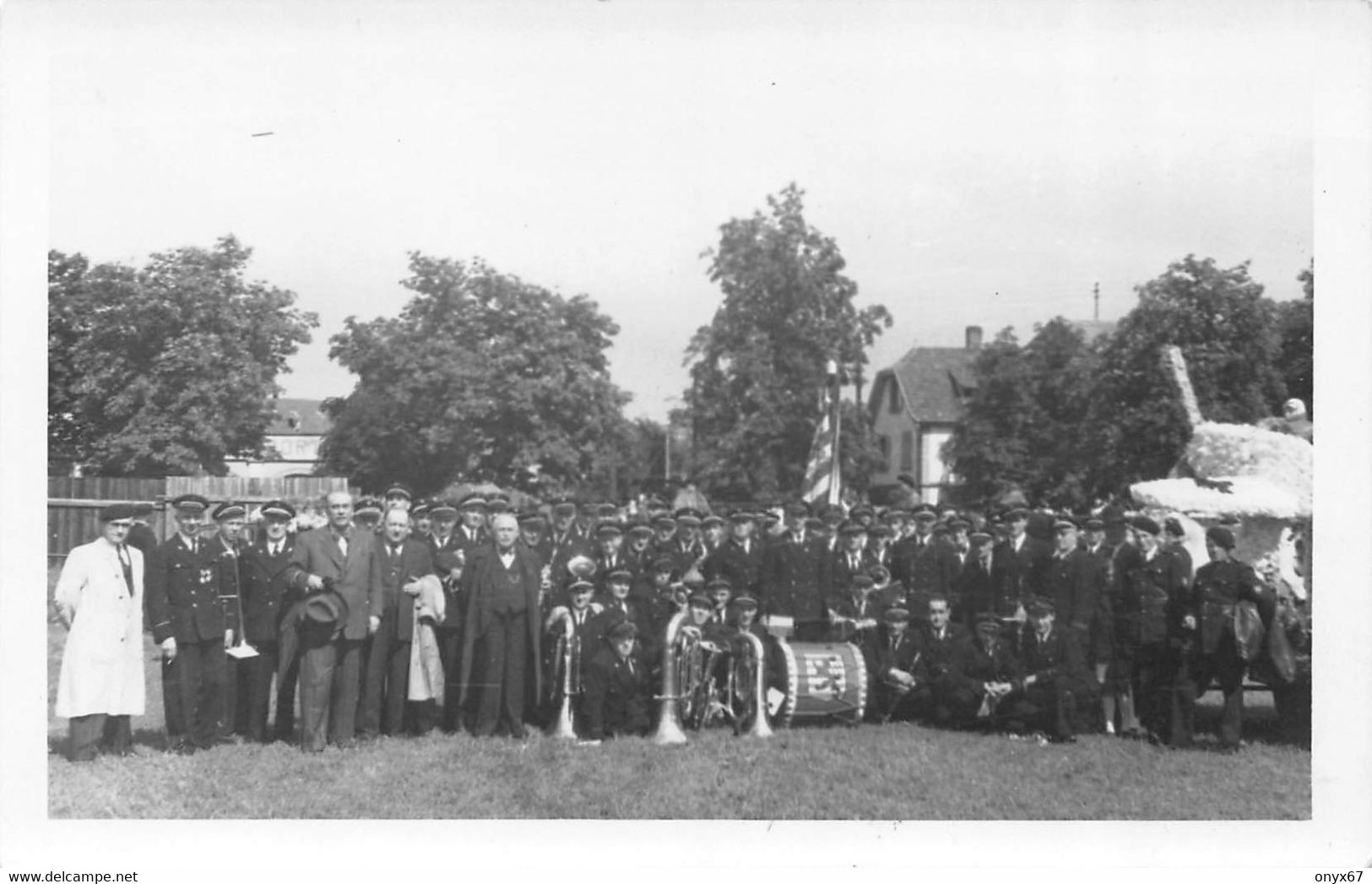 Carte Photo SELESTAT (Bas-Rhin) Rassemblement Hamonie Musique  CORSO FLEURI Photo Lemblé PHOTO 2 - Selestat