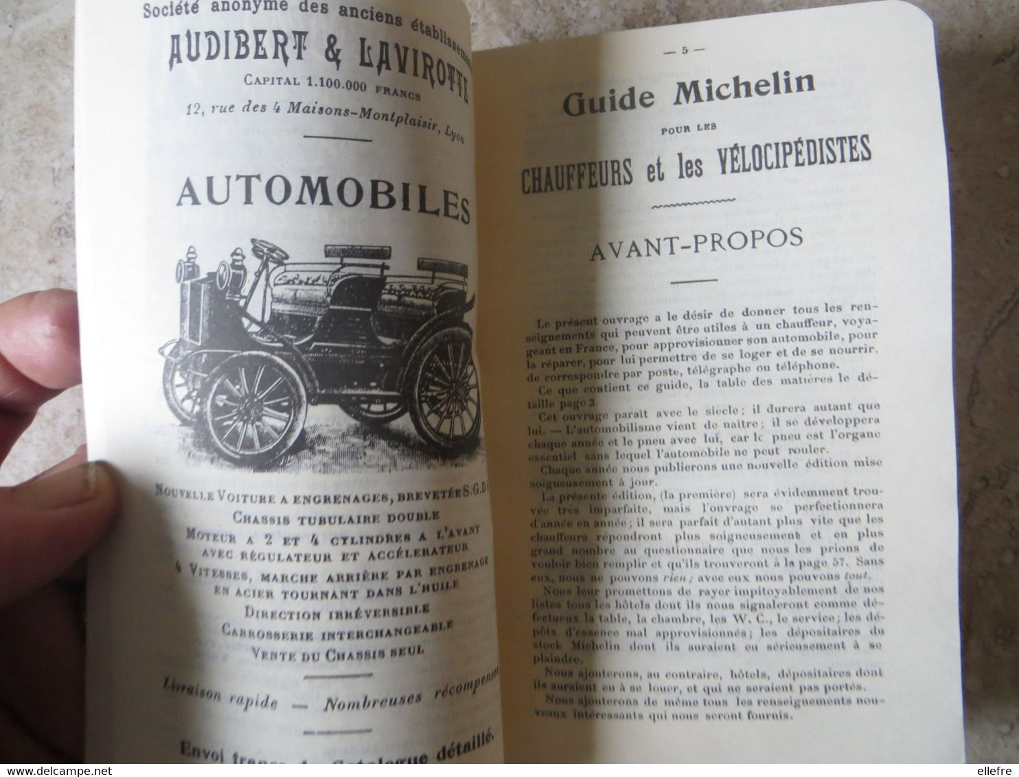 GUIDE MICHELIN:TRES BEAU FAC SIMILE DU GUIDE MICHELIN EDITION 1900 - Michelin (guide)