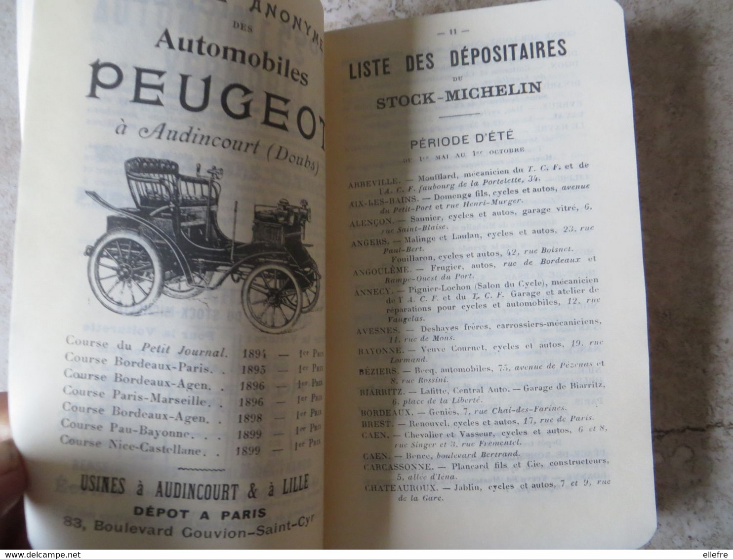 GUIDE MICHELIN:TRES BEAU FAC SIMILE DU GUIDE MICHELIN EDITION 1900 - Michelin (guide)