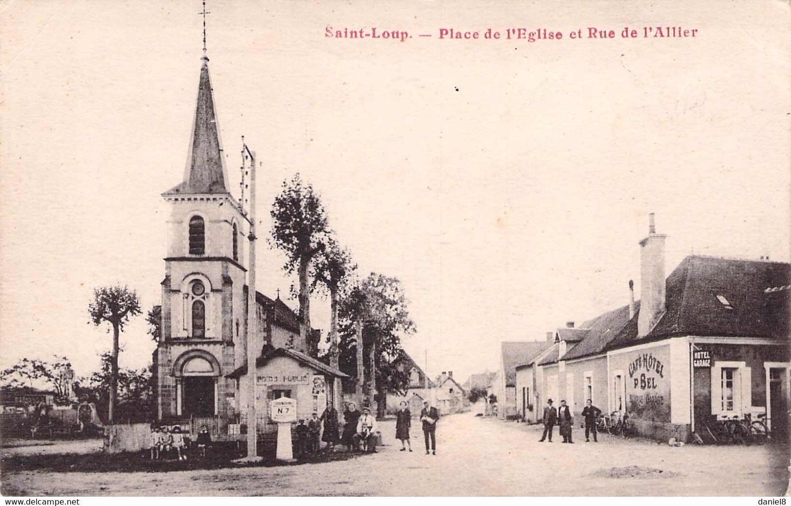 03 -  SAINT LOUP Place De L' Eglise Et Rue De L' Allier - Andere & Zonder Classificatie