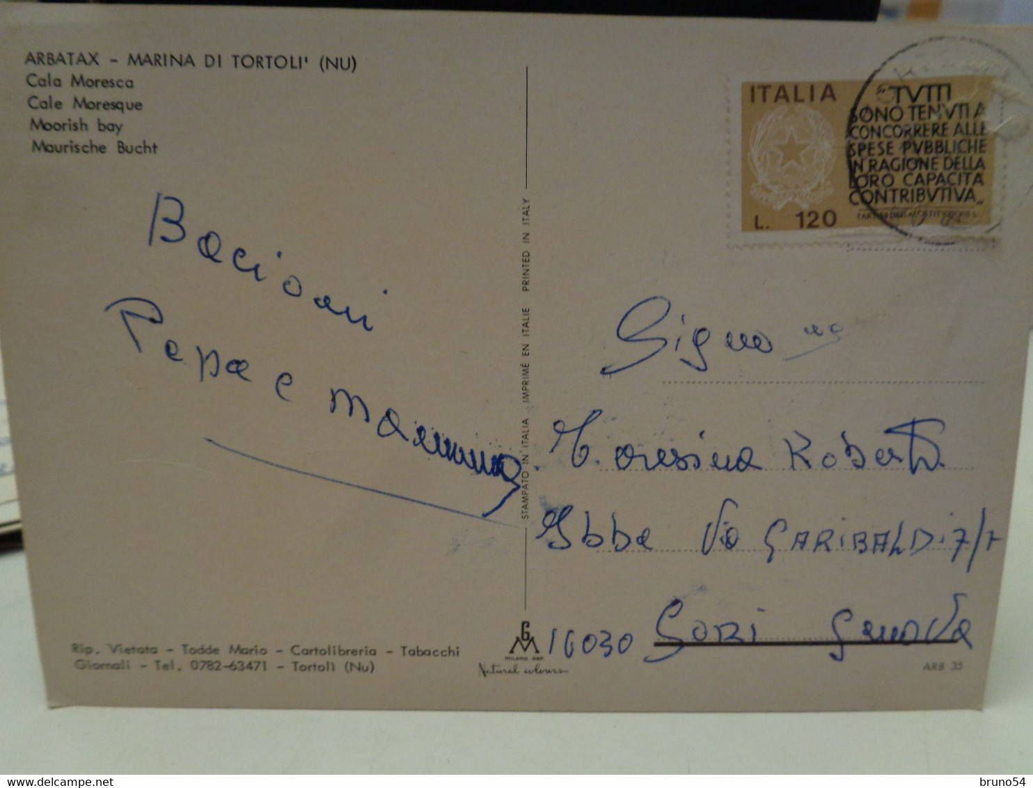 Cartolina Arbatax Frazione Del Comune Di Tortolì, In Provincia Di Nuoro Vedutine Cala Moresca, Marina Di Tortoli - Nuoro