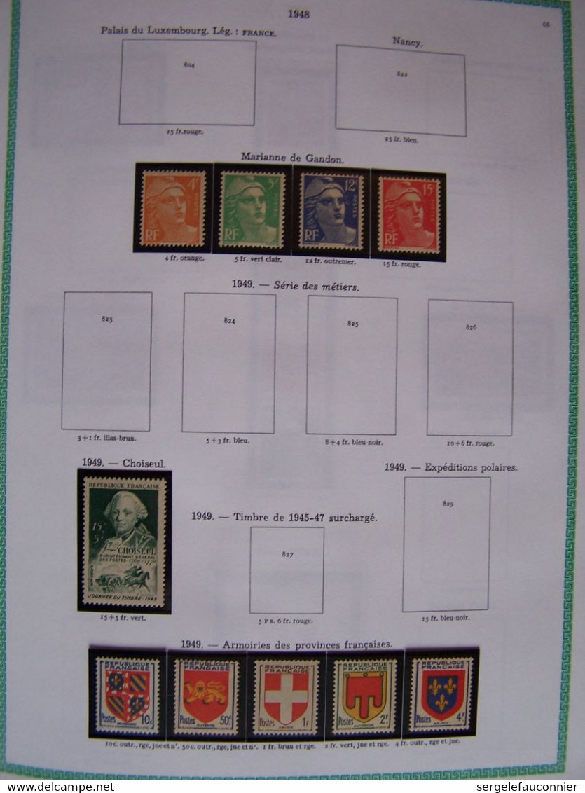 ALBUM FRANCE NEUFS  Yvert et Tellier Gamme Futura pages préimprimées 154 pages de timbres sur la période 1849-1983