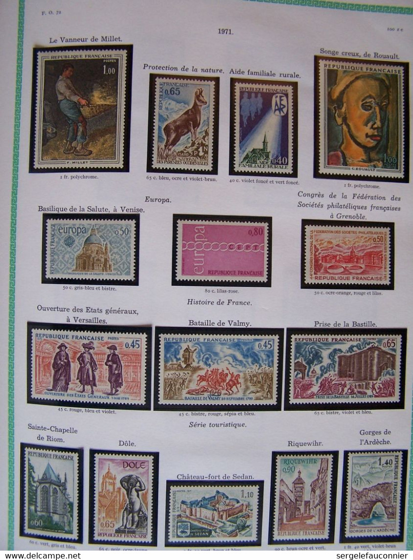 ALBUM FRANCE NEUFS  Yvert et Tellier Gamme Futura pages préimprimées 154 pages de timbres sur la période 1849-1983