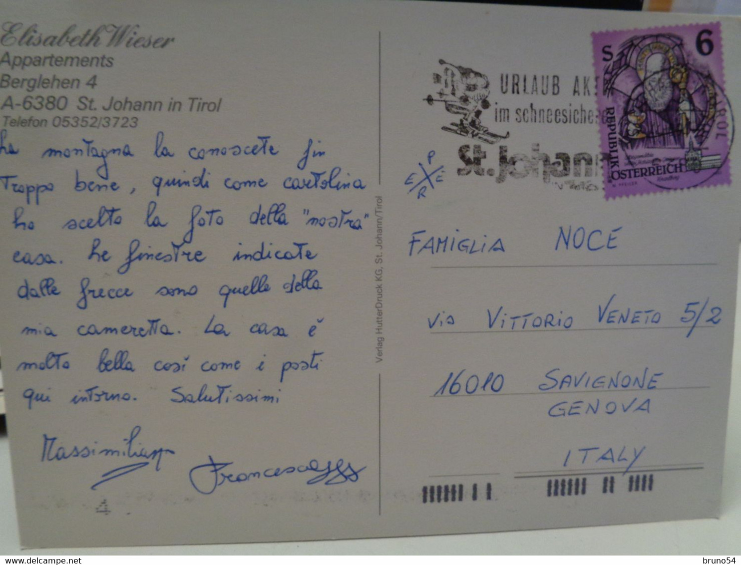 2 Postcards Sankt Johann In Tirol Elisabeth Wieser Appartements  Austria - St. Johann In Tirol