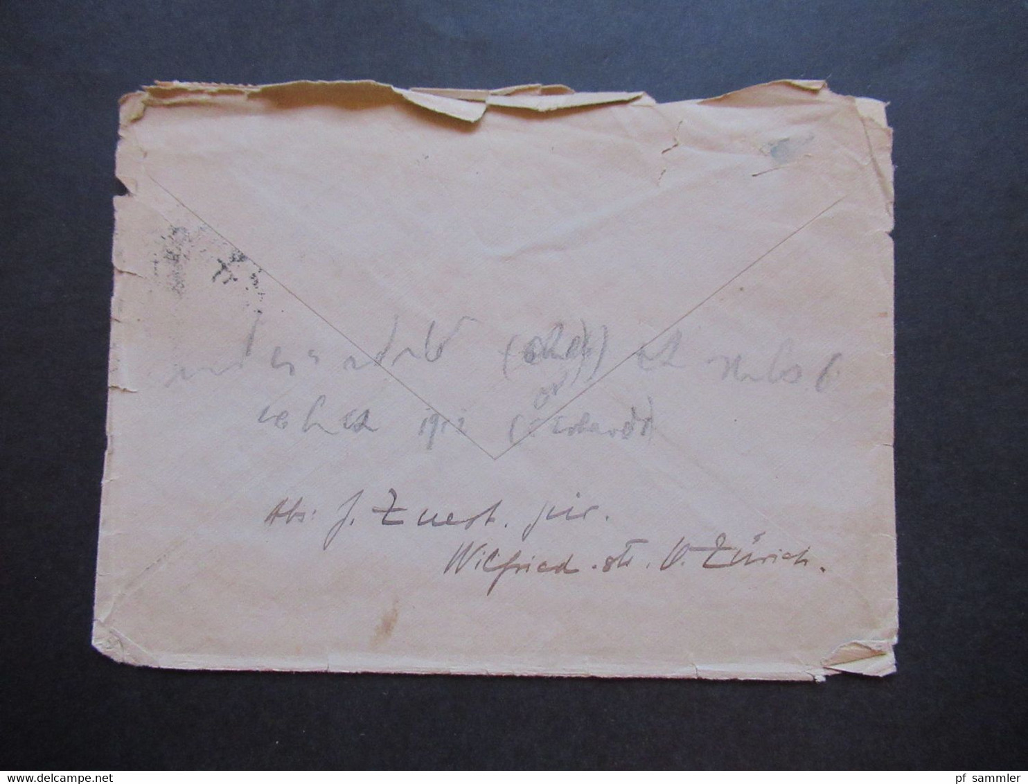 1917 Brief mit Inhalt von Zürich Fluntern - Lahr Zensurstempel Überwachunsstelle Freiburg i.B. geprüft XIV. Armeekorps