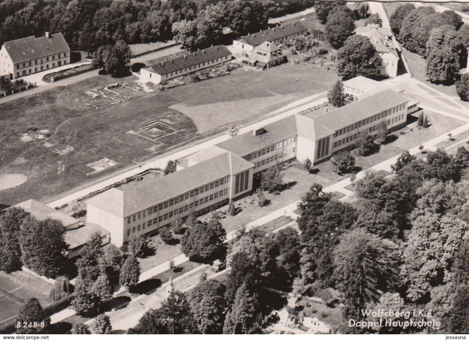 AK - Kärnten - Wolfsberg - Doppel Haupt Schule - Fliegeraufnahme - 1960 - Wolfsberg